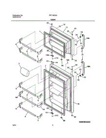 03 - Door parts for Frigidaire Refrigerator FRT18IC5AZ4 from AppliancePartsPros.com