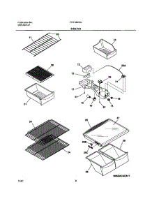 07 - Shelves parts for Frigidaire Refrigerator FRT18IC5AZ4 from AppliancePartsPros.com