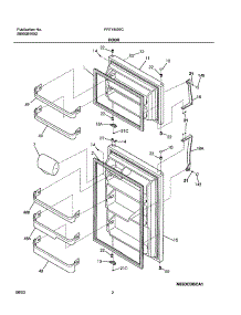 03 - Door parts for Frigidaire Refrigerator FRT18IS6CQ0 from AppliancePartsPros.com