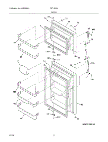 03 - Door parts for Frigidaire Refrigerator FRT18IS6JB3 from AppliancePartsPros.com