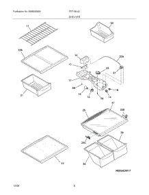 07 - Shelves parts for Frigidaire Refrigerator FRT18IL6JW3 from AppliancePartsPros.com