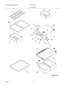 07 - Shelves parts for Frigidaire Refrigerator FRT18IS6CWK from AppliancePartsPros.com