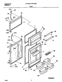 02 - Doors parts for Frigidaire Refrigerator FRT18IQGJW0 from AppliancePartsPros.com