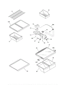Shelves parts for Frigidaire Refrigerator FRT18IS6CWN from AppliancePartsPros.com