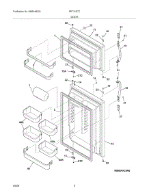 03 - Door parts for Frigidaire Refrigerator FRT18G7CWF from AppliancePartsPros.com