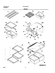 07 - Shelves parts for Frigidaire Refrigerator FRT18H7CW0 from AppliancePartsPros.com