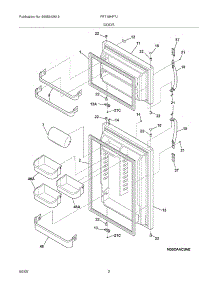 03 - Door parts for Frigidaire Refrigerator FRT18HP7JW2 from AppliancePartsPros.com