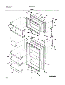 03 - Door parts for Frigidaire Refrigerator FRT18GS6AW2 from AppliancePartsPros.com