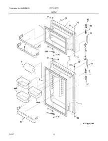 03 - Door parts for Frigidaire Refrigerator FRT18HP7DBA from AppliancePartsPros.com