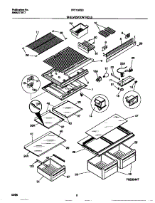 04 - Shelves / Controls parts for Frigidaire Refrigerator FRT16RSCD1 from AppliancePartsPros.com