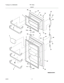 03 - Door parts for Frigidaire Refrigerator FRT18IB5JW4 from AppliancePartsPros.com