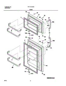 03 - Door parts for Frigidaire Refrigerator FRT17B1BW0 from AppliancePartsPros.com