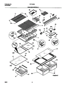 04 - Shelves / Controls parts for Frigidaire Refrigerator FRT16RSCZ0 from AppliancePartsPros.com