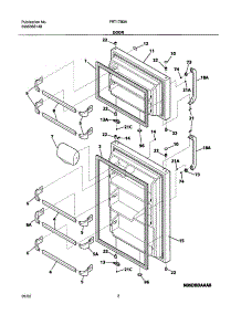 03 - Doors parts for Frigidaire Refrigerator FRT17B3AT2 from AppliancePartsPros.com