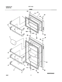 03 - Door parts for Frigidaire Refrigerator FRT17A2AW0 from AppliancePartsPros.com