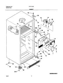 05 - Cabinet parts for Frigidaire Refrigerator FRT17A2AW0 from AppliancePartsPros.com