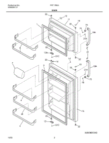 03 - Door parts for Frigidaire Refrigerator FRT17B3AZ4 from AppliancePartsPros.com