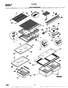 04 - Shelves / Controls parts for Frigidaire Refrigerator FRT16NREW0 from AppliancePartsPros.com