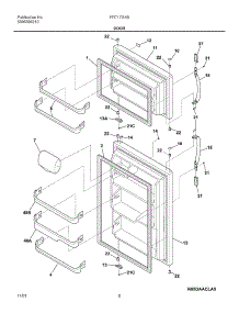 03 - Door parts for Frigidaire Refrigerator FRT17G4BQ2 from AppliancePartsPros.com