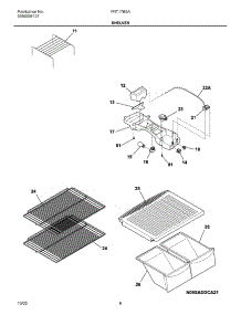 07 - Shelves parts for Frigidaire Refrigerator FRT17B3AZ4 from AppliancePartsPros.com