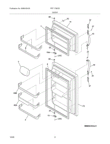 03 - Door parts for Frigidaire Refrigerator FRT17G5CSB9 from AppliancePartsPros.com