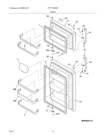 03 - Door parts for Frigidaire Refrigerator FRT17G4BWK from AppliancePartsPros.com