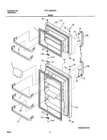 03 - Door parts for Frigidaire Refrigerator FRT17HB3CW0 from AppliancePartsPros.com