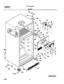05 - Cabinet parts for Frigidaire Refrigerator FRT17HB3CW0 from AppliancePartsPros.com