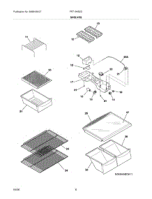 07 - Shelves parts for Frigidaire Refrigerator FRT18KB2DWC from AppliancePartsPros.com