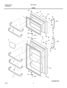 03 - Door parts for Frigidaire Refrigerator FRT18IB4AW8 from AppliancePartsPros.com