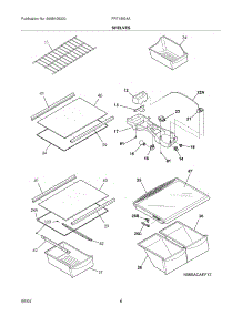 07 - Shelves parts for Frigidaire Refrigerator FRT18IG4AQA from AppliancePartsPros.com