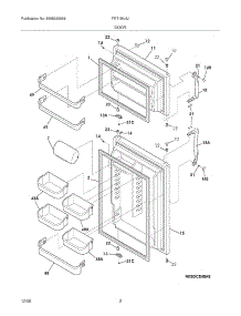 03 - Door parts for Frigidaire Refrigerator FRT18IL6JB3 from AppliancePartsPros.com
