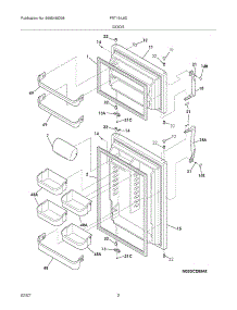 03 - Door parts for Frigidaire Refrigerator FRT18IL6DMN from AppliancePartsPros.com