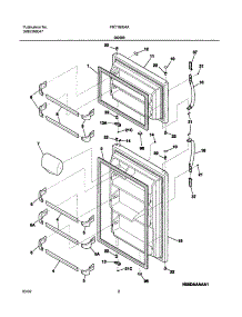 03 - Door parts for Frigidaire Refrigerator FRT18IG4AW4 from AppliancePartsPros.com