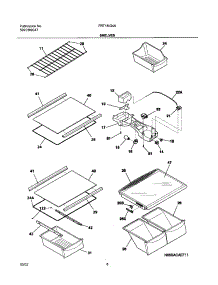 07 - Shelves parts for Frigidaire Refrigerator FRT18IG4AW4 from AppliancePartsPros.com