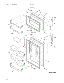 03 - Door parts for Frigidaire Refrigerator FRT18IL6JB0 from AppliancePartsPros.com