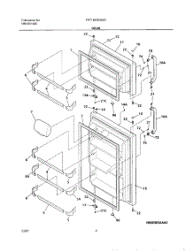 03 - Door parts for Frigidaire Refrigerator FRT18KD3AW0 from AppliancePartsPros.com