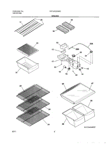 07 - Shelves parts for Frigidaire Refrigerator FRT18KD3AW0 from AppliancePartsPros.com