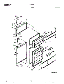 02 - Door parts for Frigidaire Refrigerator FRT18JRCW3 from AppliancePartsPros.com