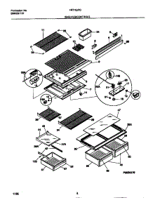 04 - Shelves / Controls parts for Frigidaire Refrigerator FRT18JRCW3 from AppliancePartsPros.com