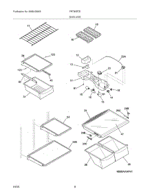 07 - Shelves parts for Frigidaire Refrigerator FRT18KR7EQ2 from AppliancePartsPros.com