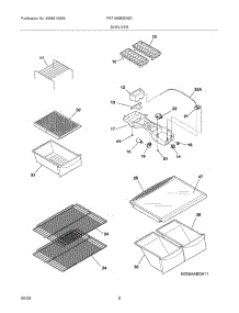 07 - Shelves parts for Frigidaire Refrigerator FRT18KB2DWD from AppliancePartsPros.com