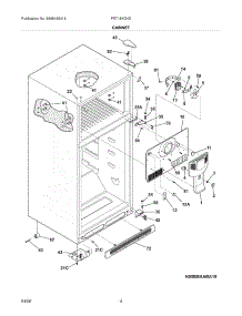 05 - Cabinet parts for Frigidaire Refrigerator FRT18KG4DWB from AppliancePartsPros.com