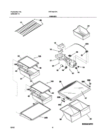 07 - Shelves parts for Frigidaire Refrigerator FRT18LR7AQ2 from AppliancePartsPros.com