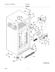 05 - Cabinet parts for Frigidaire Refrigerator FRT18LN5BQ6 from AppliancePartsPros.com