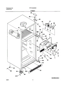 05 - Cabinet parts for Frigidaire Refrigerator FRT18KD3AW2 from AppliancePartsPros.com