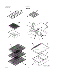 07 - Shelves parts for Frigidaire Refrigerator FRT18KD3AW2 from AppliancePartsPros.com