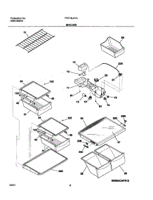 07 - Shelves parts for Frigidaire Refrigerator FRT18LR7AQ8 from AppliancePartsPros.com