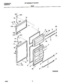 02 - Door parts for Frigidaire Refrigerator FRT18JRGW0 from AppliancePartsPros.com
