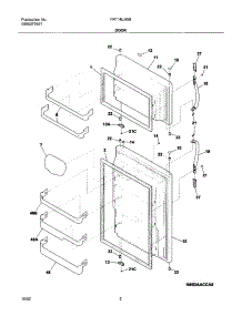 03 - Doors parts for Frigidaire Refrigerator FRT18LN5BW2 from AppliancePartsPros.com